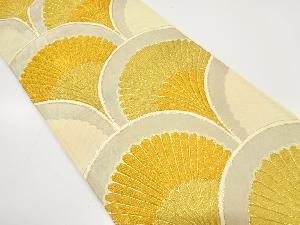 アンティーク　菊青海波模様織出し袋帯（材料）